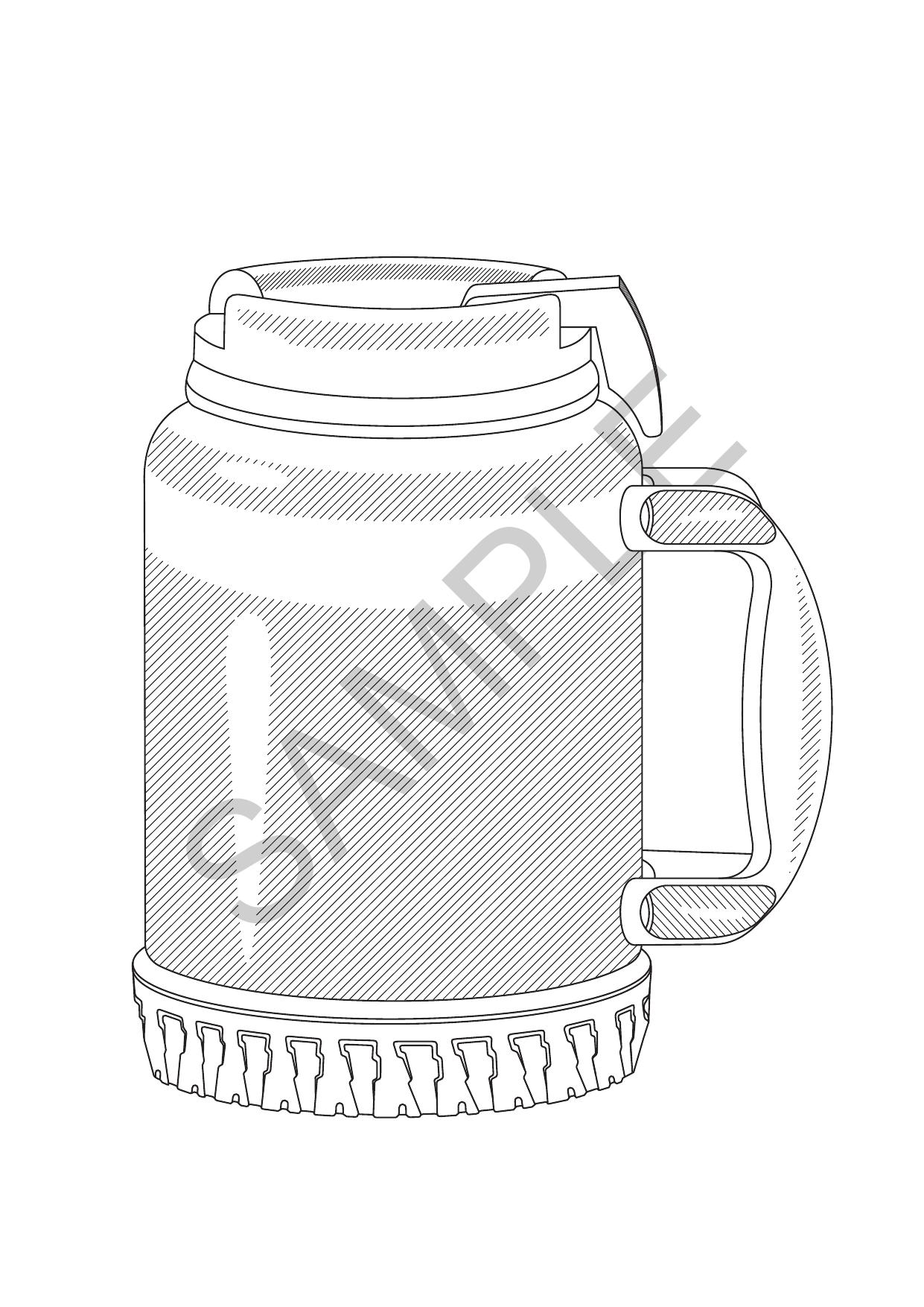 utility patent drawing sample 8